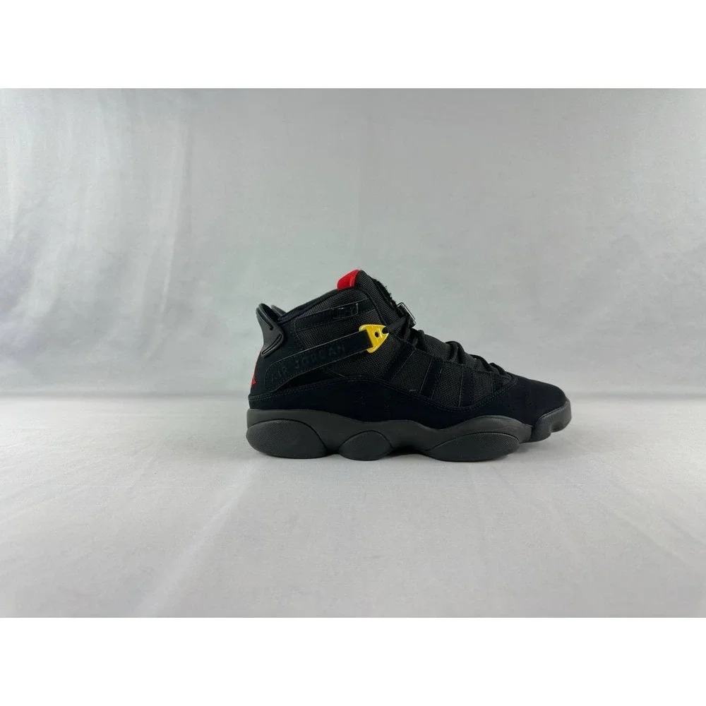 Nike Air Jordan 6 Rings 'Black Red Sulfur' 322992-065 Men's Size 9